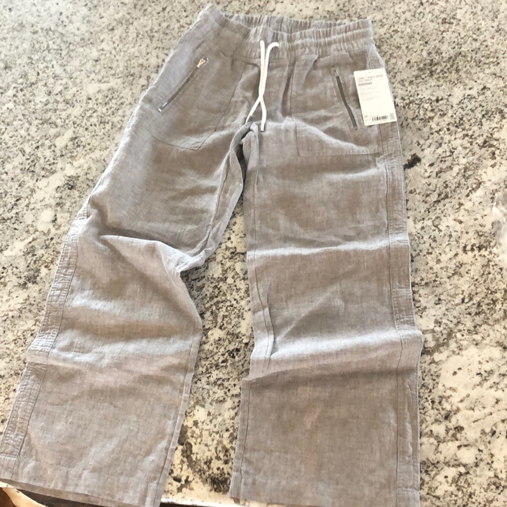 Athleta Cabo Linen Wide Leg Pants